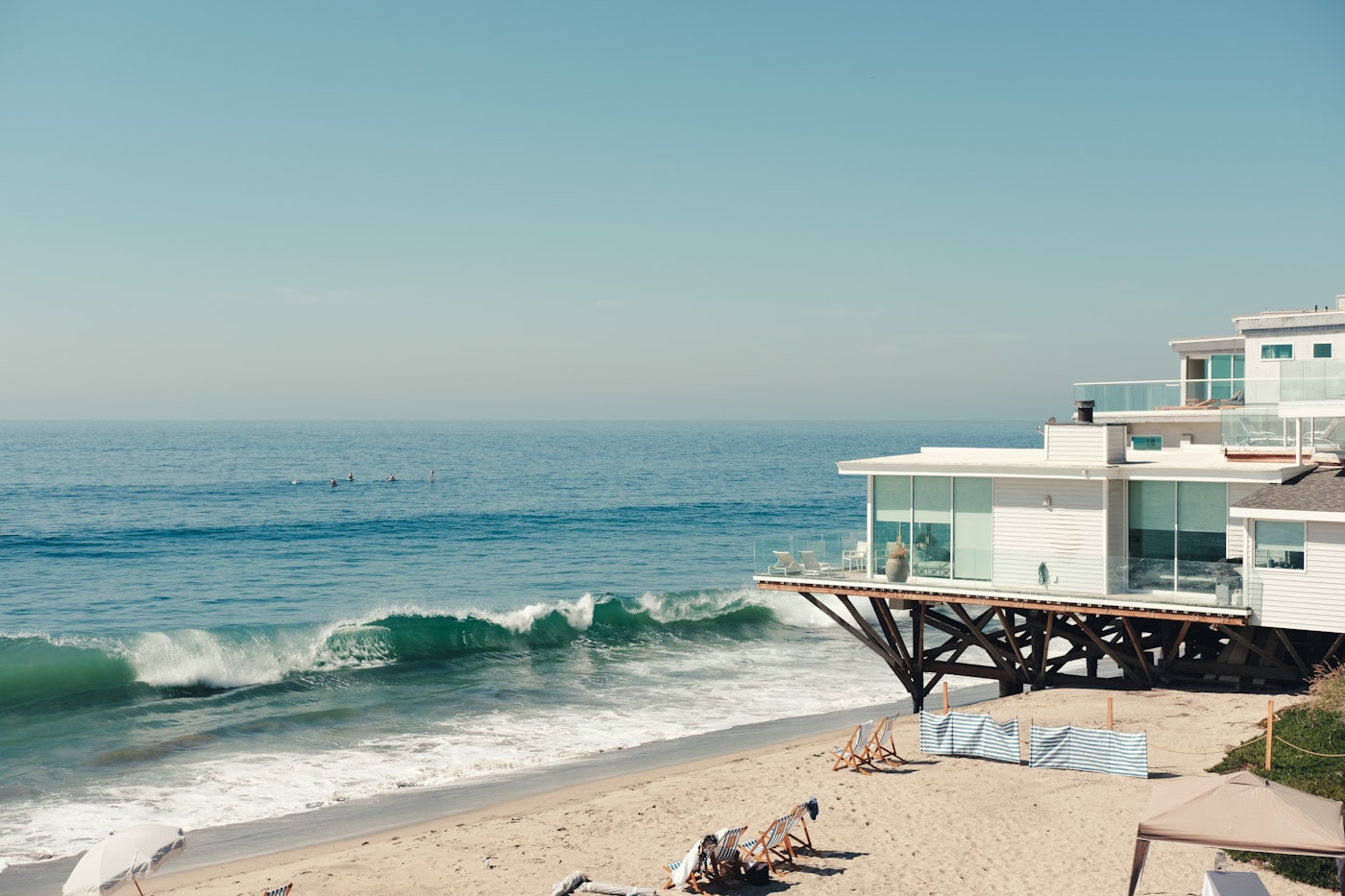 Coastal houses by the sea